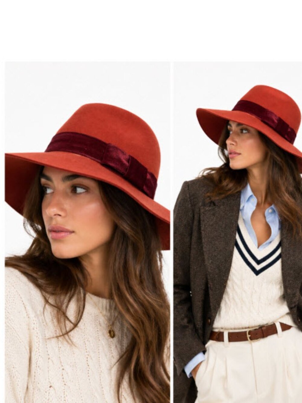 Brixton Supply Company Hat wool felt 7, 56 CM Small Burnt orange